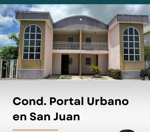 OPCIONADO! Cond. Portal Urbano- San Juan ¡Excelente localización!